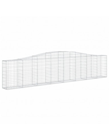 Cesti Gabbioni ad Arco 8 pz 400x30x80/100 cm Ferro Zincato