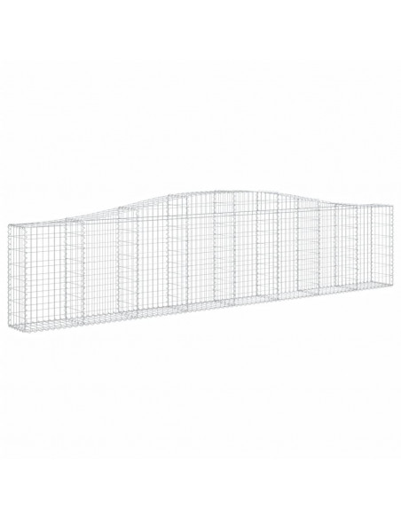 Cesti Gabbioni ad Arco 8 pz 400x30x80/100 cm Ferro Zincato