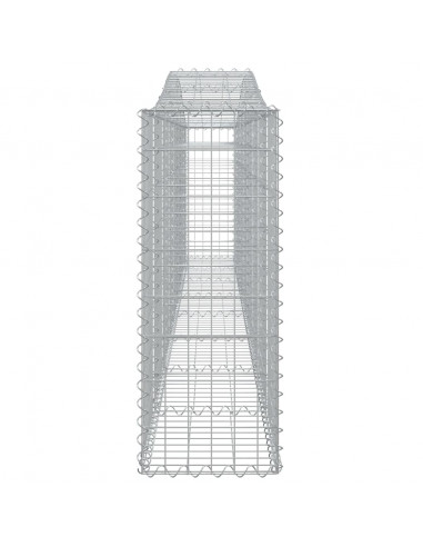 Cesti Gabbioni ad Arco 8 pz 400x30x80/100 cm Ferro Zincato