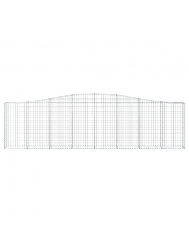 Cesti Gabbioni ad Arco 3 pz 400x30x100/120 cm Ferro Zincato