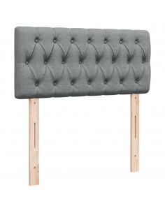 Giroletto a Molle con Materasso Grigio Chiaro 90x200 cm Tessuto