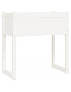 Fioriera Bianca 78x40x81 cm in Legno Massello di Pino 2