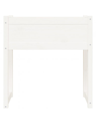 Fioriera Bianca 78x40x81 cm in Legno Massello di Pino