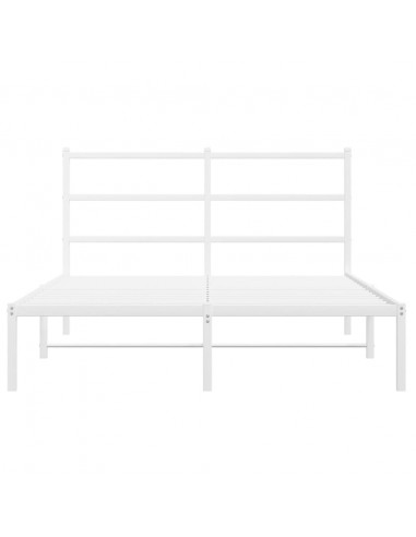 Giroletto con Testiera Metallo Bianco 140x200 cm