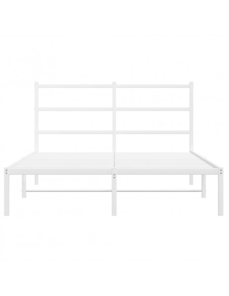 Giroletto con Testiera Metallo Bianco 140x200 cm