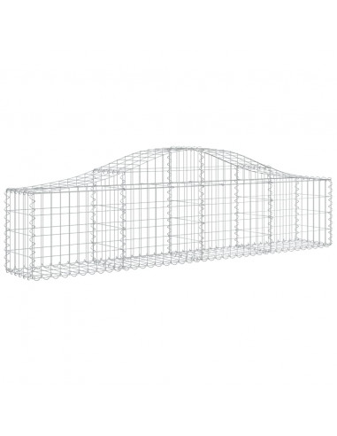 Cesti Gabbioni ad Arco 4 pz 200x30x40/60 cm Ferro Zincato