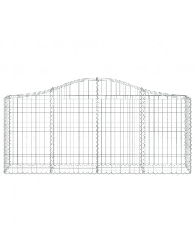 Cesti Gabbioni ad Arco 13 pz 200x30x80/100 cm Ferro Zincato