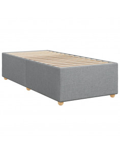 Giroletto a Molle con Materasso Grigio Chiaro100x200 cm Tessuto