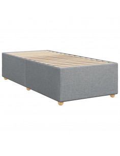 Giroletto a Molle con Materasso Grigio Chiaro100x200 cm Tessuto