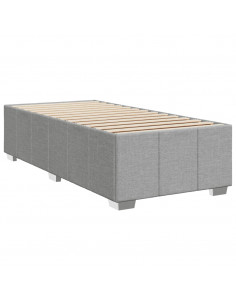Giroletto a Molle con Materasso Grigio Chiaro100x200 cm Tessuto