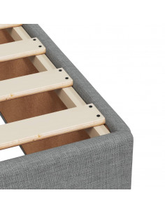 Giroletto a Molle con Materasso Grigio Chiaro100x200 cm Tessuto