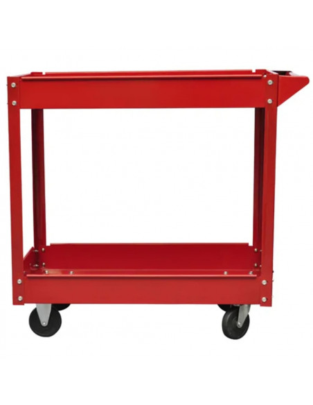 Carrelli Portautensili da Officina 2 pz 100 Kg 2 Ripiani