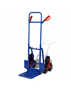 Carrello per Scale Pieghevole con 6 Ruote Blu 2
