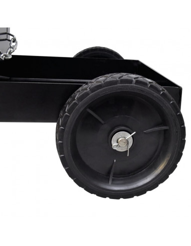 Carrello di Saldatura Nero con 3 Ripiani per Officine