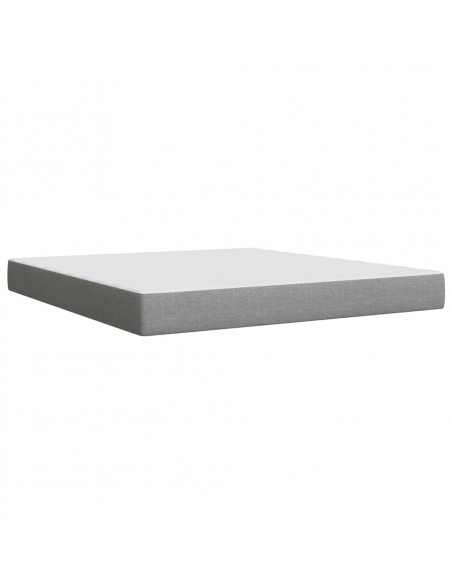 Giroletto a Molle con Materasso Grigio Chiaro180x200 cm Tessuto