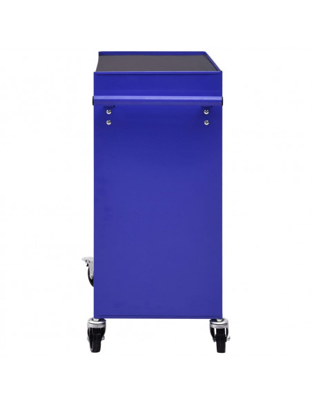 Carrello Portautensili con 4 Cassetti in Acciaio Blu