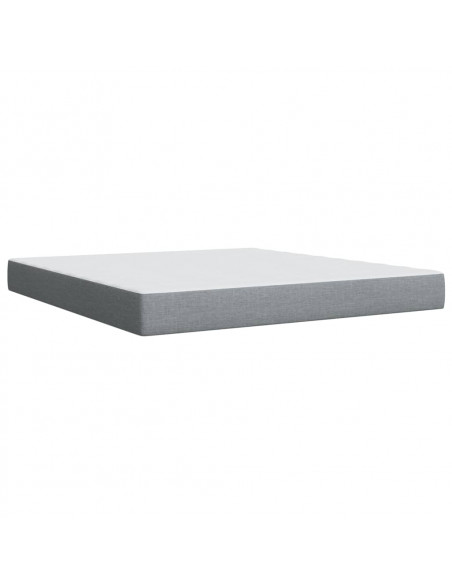 Giroletto a Molle con Materasso Grigio Chiaro180x200 cm Tessuto