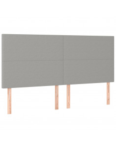 Giroletto a Molle con Materasso Grigio Chiaro180x200 cm Tessuto