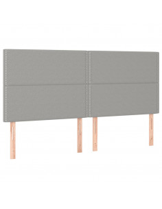 Giroletto a Molle con Materasso Grigio Chiaro180x200 cm Tessuto