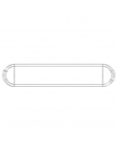 Gabbione con Letto Rialzato in Ferro Zincato 500x100x50 cm