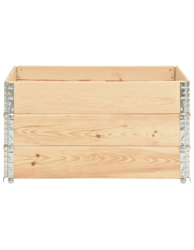 Collari per Pallet 3 pz 50x100 cm in Legno Massello di Pino