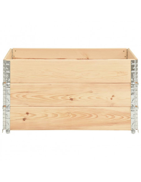 Collari per Pallet 3 pz 50x100 cm in Legno Massello di Pino