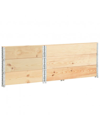 Collari per Pallet 3 pz 50x100 cm in Legno Massello di Pino