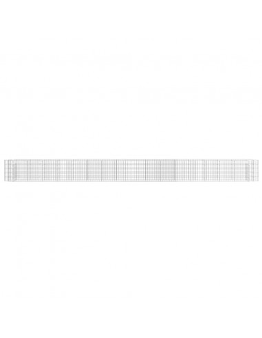 Gabbione con Letto Rialzato in Acciaio Zincato 610x50x50 cm