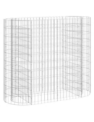 Gabbione con Letto Rialzato in Acciaio Zincato 120x50x100 cm