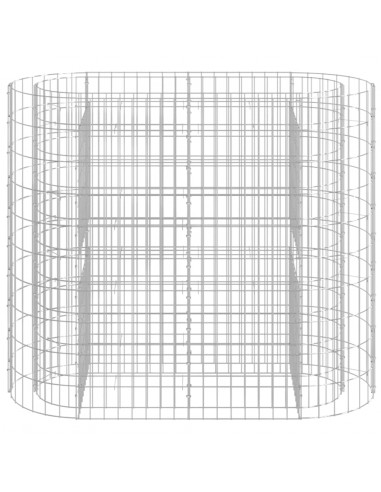 Gabbione con Letto Rialzato in Acciaio Zincato 120x50x100 cm