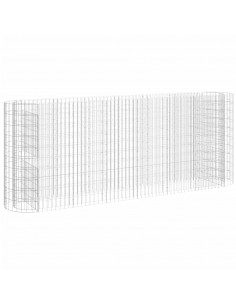 Gabbione con Letto Rialzato in Acciaio Zincato 260x50x100 cm 2