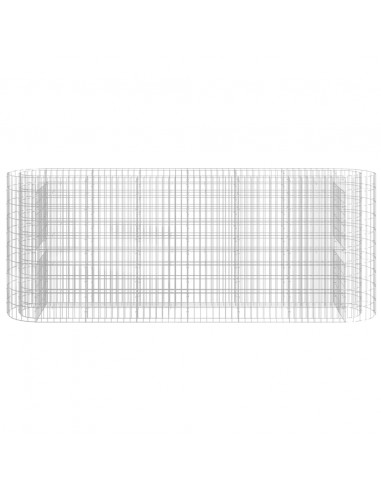 Gabbione con Letto Rialzato in Acciaio Zincato 260x50x100 cm