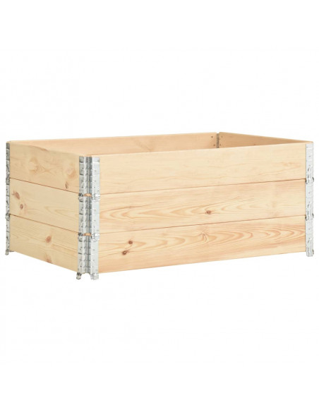 Collari per Pallet 3 pz 100x150 cm in Legno Massello di Pino