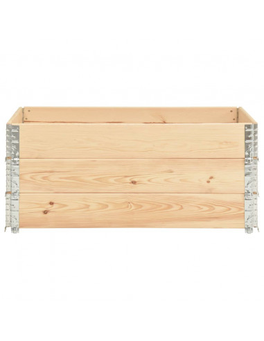 Collari per Pallet 3 pz 100x150 cm in Legno Massello di Pino