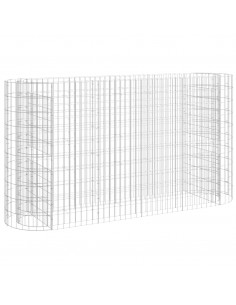 Gabbione con Letto Rialzato in Acciaio Zincato 190x50x100 cm 2