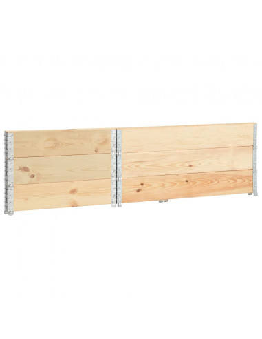 Collari per Pallet 3 pz 100x150 cm in Legno Massello di Pino