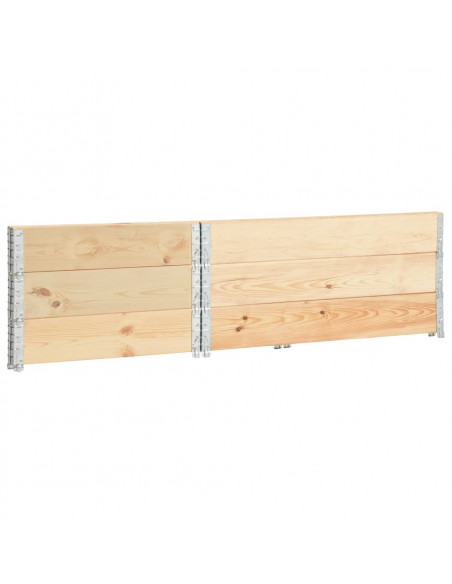 Collari per Pallet 3 pz 100x150 cm in Legno Massello di Pino