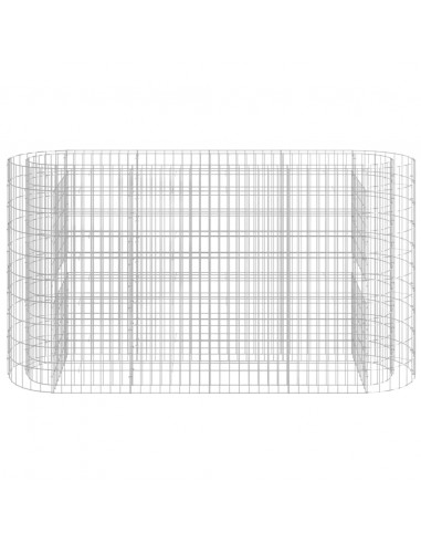 Gabbione con Letto Rialzato in Acciaio Zincato 190x50x100 cm