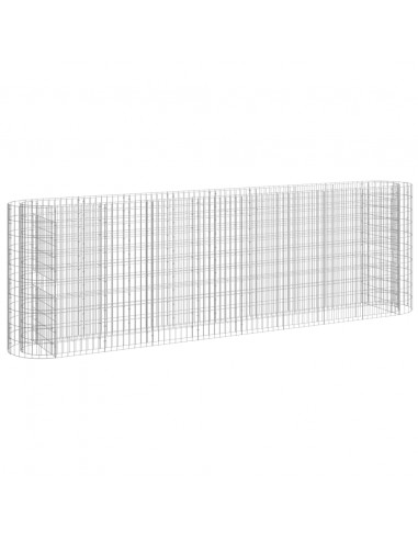 Gabbione con Letto Rialzato in Acciaio Zincato 330x50x100 cm