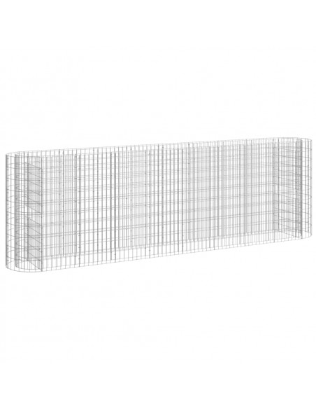Gabbione con Letto Rialzato in Acciaio Zincato 330x50x100 cm