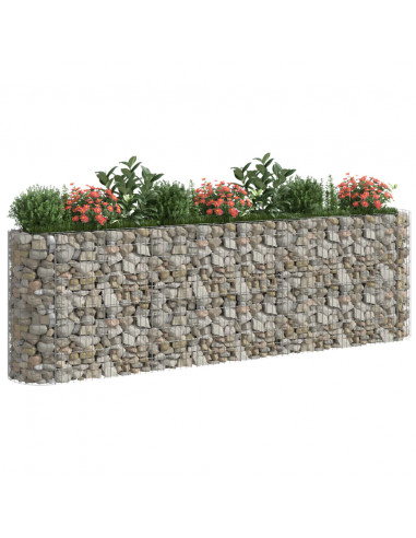 Gabbione con Letto Rialzato in Acciaio Zincato 330x50x100 cm