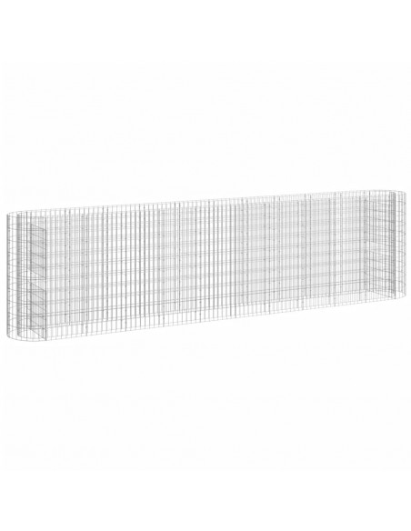 Gabbione con Letto Rialzato in Acciaio Zincato 400x50x100 cm