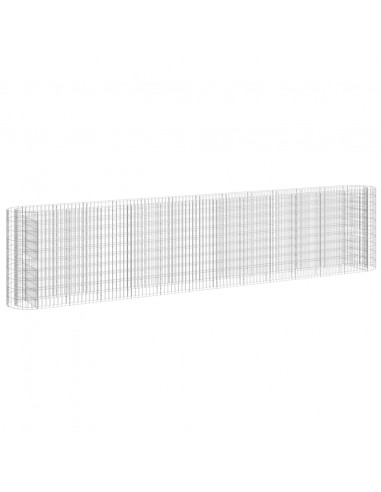 Gabbione con Letto Rialzato in Acciaio Zincato 470x50x100 cm