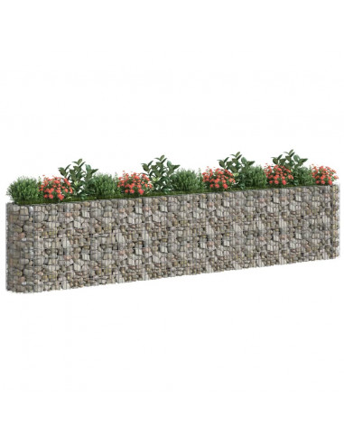 Gabbione con Letto Rialzato in Acciaio Zincato 470x50x100 cm