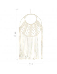 Decorazione da Parete in Macramè 40x80 cm Cotone