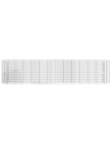 Gabbione con Letto Rialzato in Acciaio Zincato 470x50x100 cm