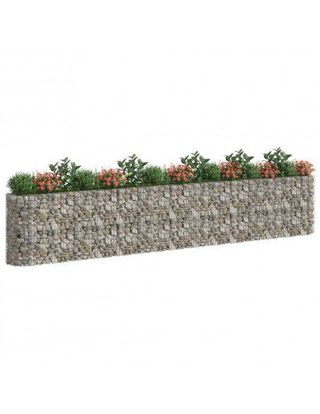 Gabbione con Letto Rialzato in Acciaio Zincato 540x50x100 cm