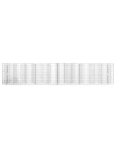 Gabbione con Letto Rialzato in Acciaio Zincato 540x50x100 cm