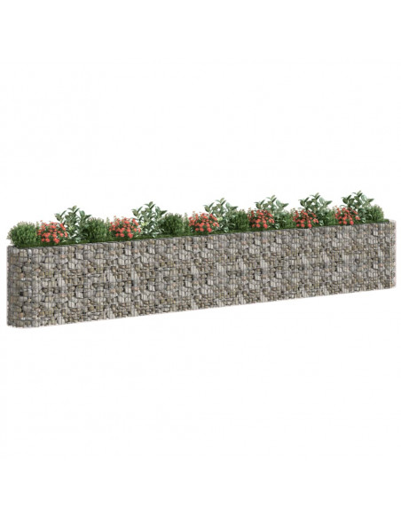 Gabbione con Letto Rialzato in Acciaio Zincato 610x50x100 cm