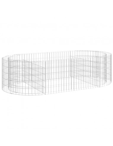 Gabbione con Letto Rialzato in Ferro Zincato 200x100x50 cm